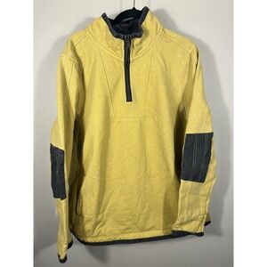 Fat Face Jacket Men 2XL XXL The Airlie 1/4 Zip Long Sleeve Pullover Mustard (O)